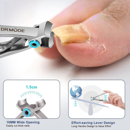 DRMODE Profi Fußnagelzange Set - Scharfer Nagelzwicker für Senioren