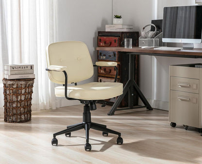 Ergonomischer Bürostuhl PU Leder Drehstuhl Verstellbar