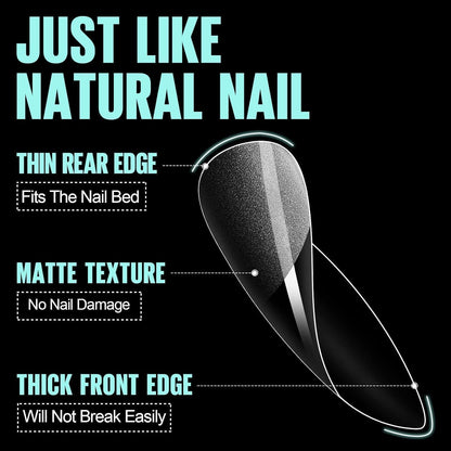 Stiletto Long Nageltips – 240 Stück, 12 Größen