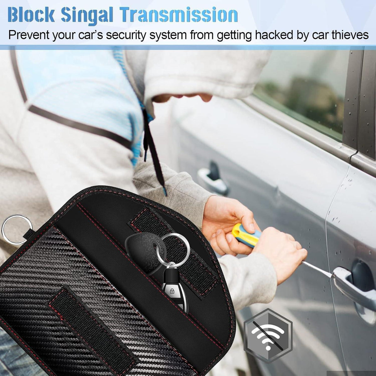 Faraday Tasche Handy 2er Set – Signalblocker Anti-Tracking RFID