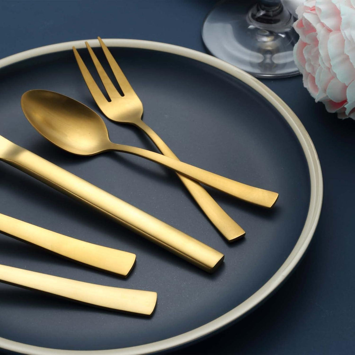 Besteckset Gold Matt 30-teilig für 6 Personen Edelstahl