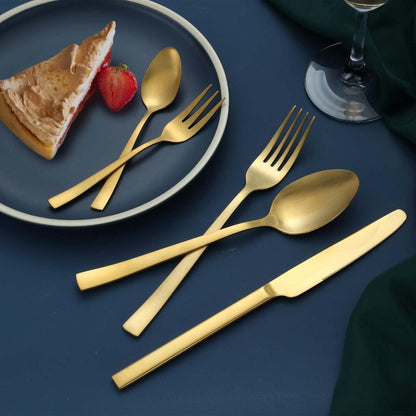 Besteckset Gold Matt 30-teilig für 6 Personen Edelstahl
