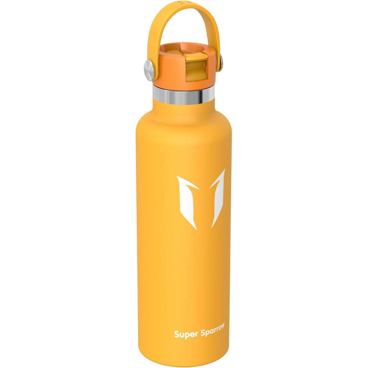 Edelstahl Thermosflasche mit Strohhalm 750ml Mango