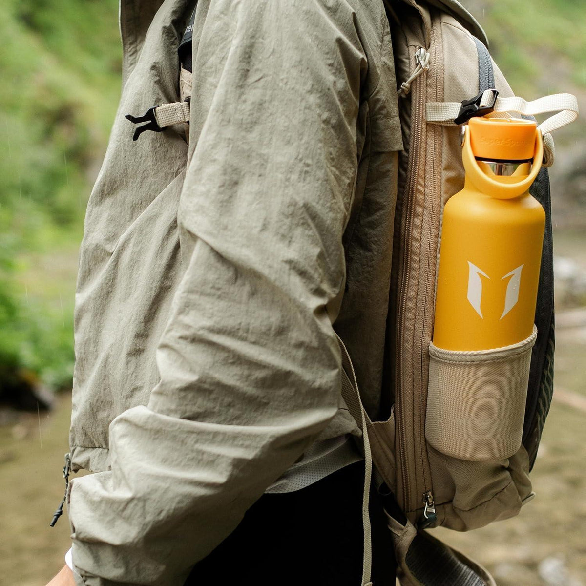 Edelstahl Thermosflasche mit Strohhalm 750ml Mango