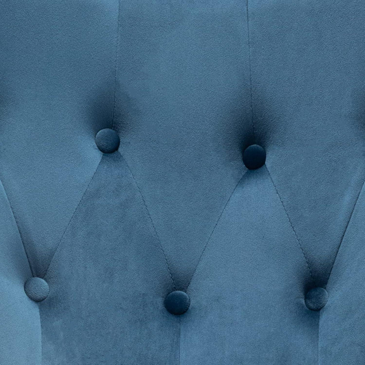 Ohrensessel mit Hocker, Blau – Samt Relaxsessel für Wohnzimmer