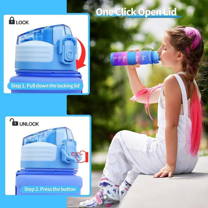 Auslaufsichere Trinkflasche 500ml Motivierende Wasserflasche