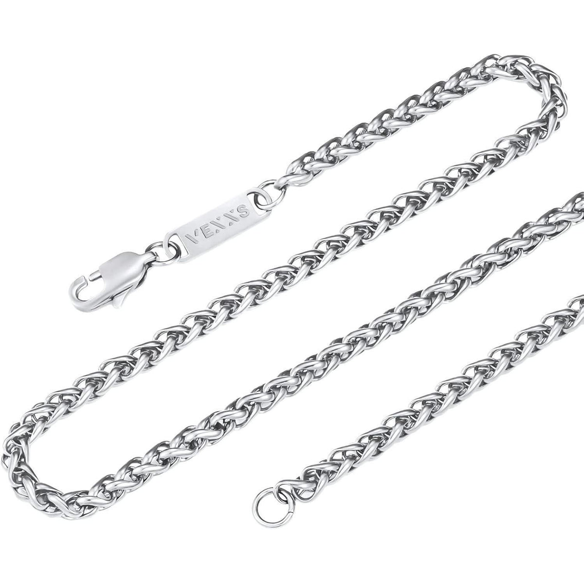 Herren Halskette Panzerkette 18K Gold Vergoldet 4mm 46cm