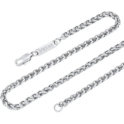 Herren Halskette Panzerkette 18K Gold Vergoldet 4mm 46cm