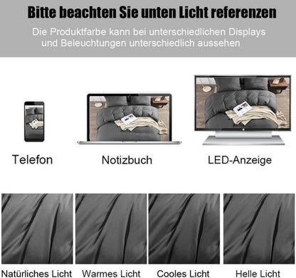 Kissenbezug 40x80 2er Set Anthrazit Mikrofaser Reißverschluss