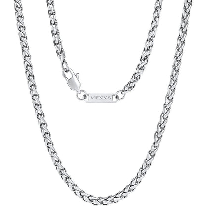 Herren Halskette Panzerkette 18K Gold Vergoldet Cuban Link 3mm 56cm