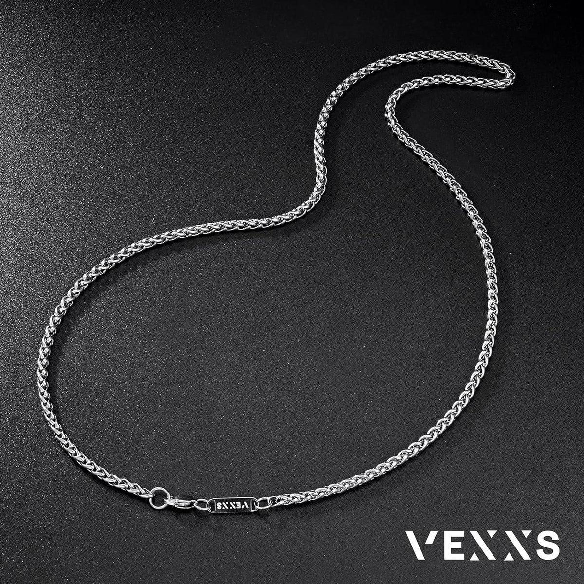Herren Halskette Panzerkette 18K Gold Vergoldet Cuban Link 3mm 56cm
