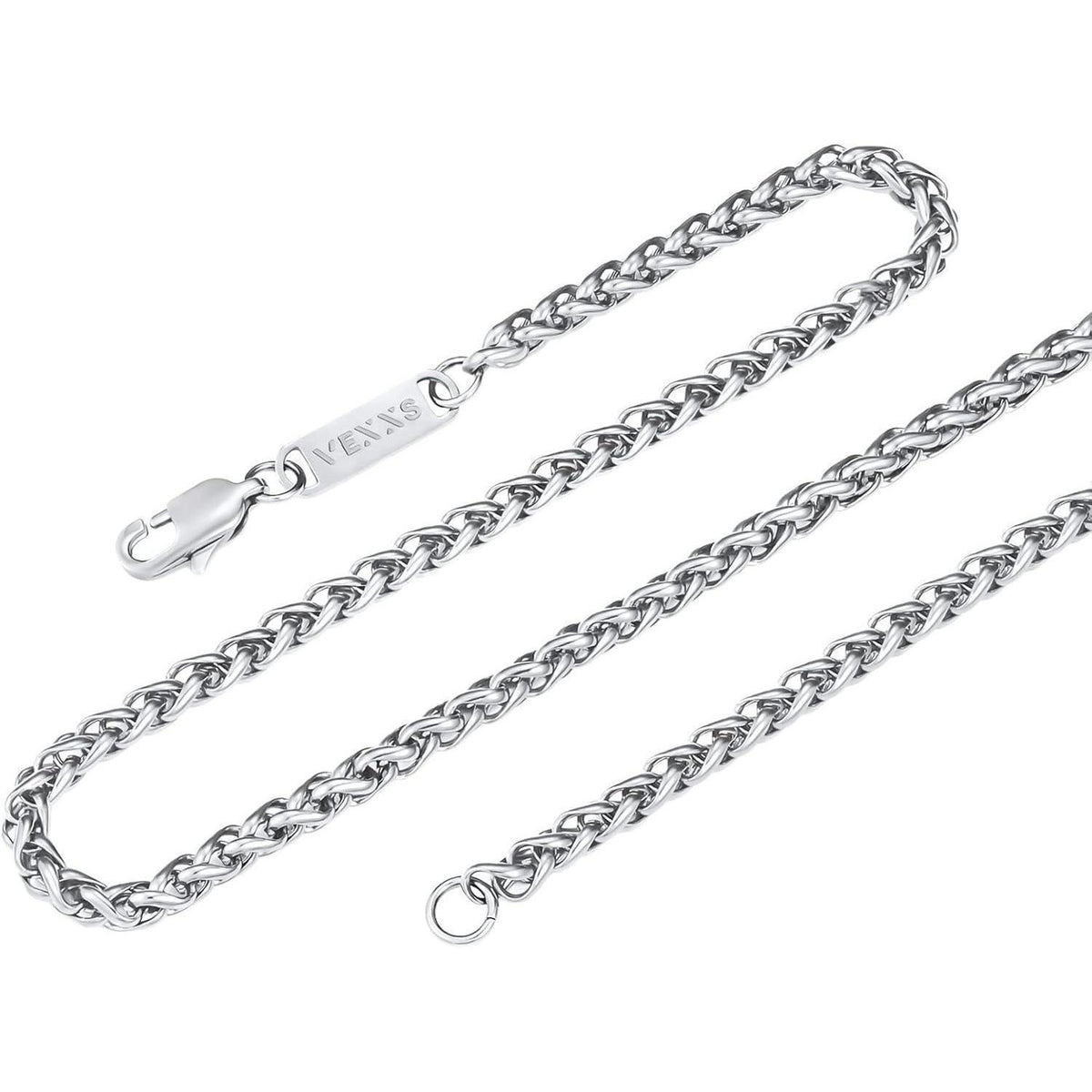 Herren Halskette Panzerkette 18K Gold Vergoldet Cuban Link 3mm 56cm