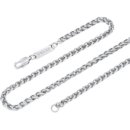 Herren Halskette Panzerkette 18K Gold Vergoldet Cuban Link 3mm 56cm