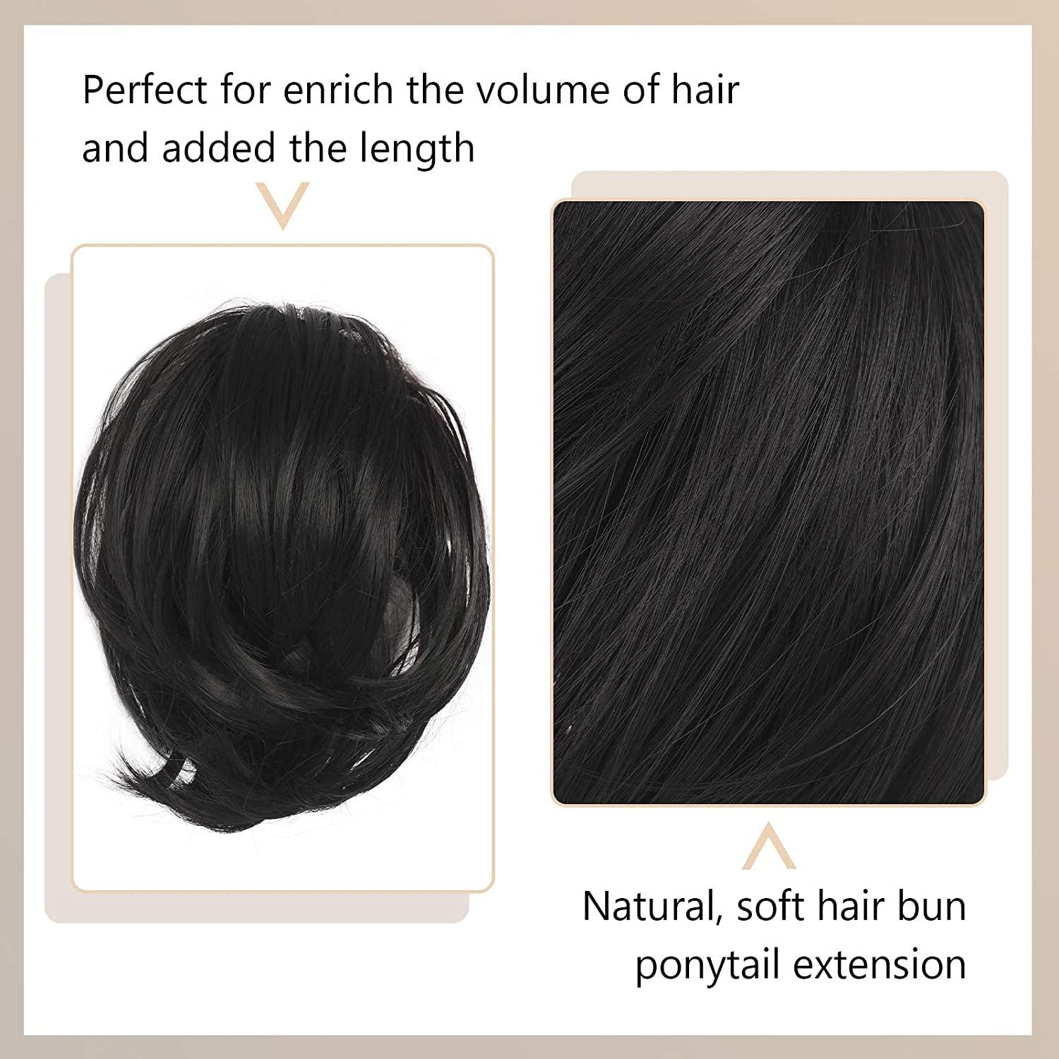 BARSDAR Haarteil Hair Extensions Pferdeschwanz-Verlängerung Goldbraun 20cm