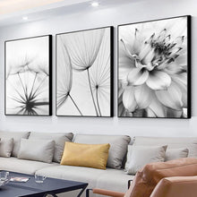 3-teiliges Poster Set Blume Feder Löwenzahn 40x60cm