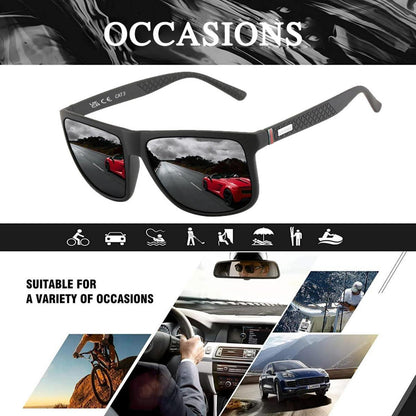 Polarisierte HD-Pilotgläser Sonnenbrille Herren Damen Vintage Stil