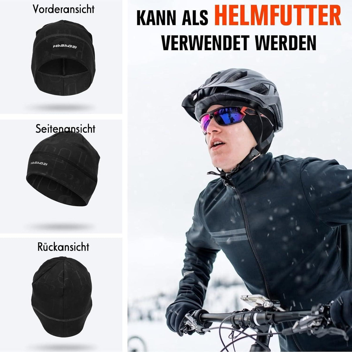 Laufmütze Herren Damen – Thermo Wintermütze mit Prägung