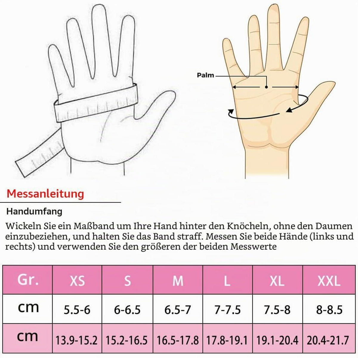 Damen Handschuhe Winterwarm Rot XXL Touchscreen Vintage