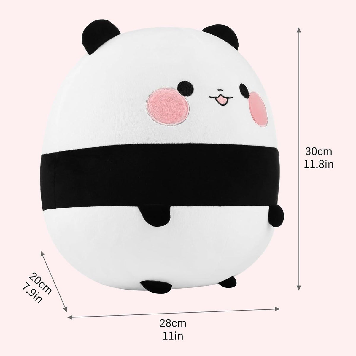 Plüschkissen Panda 30cm süßes Stofftier Kuscheltier Erwachsene Kinder