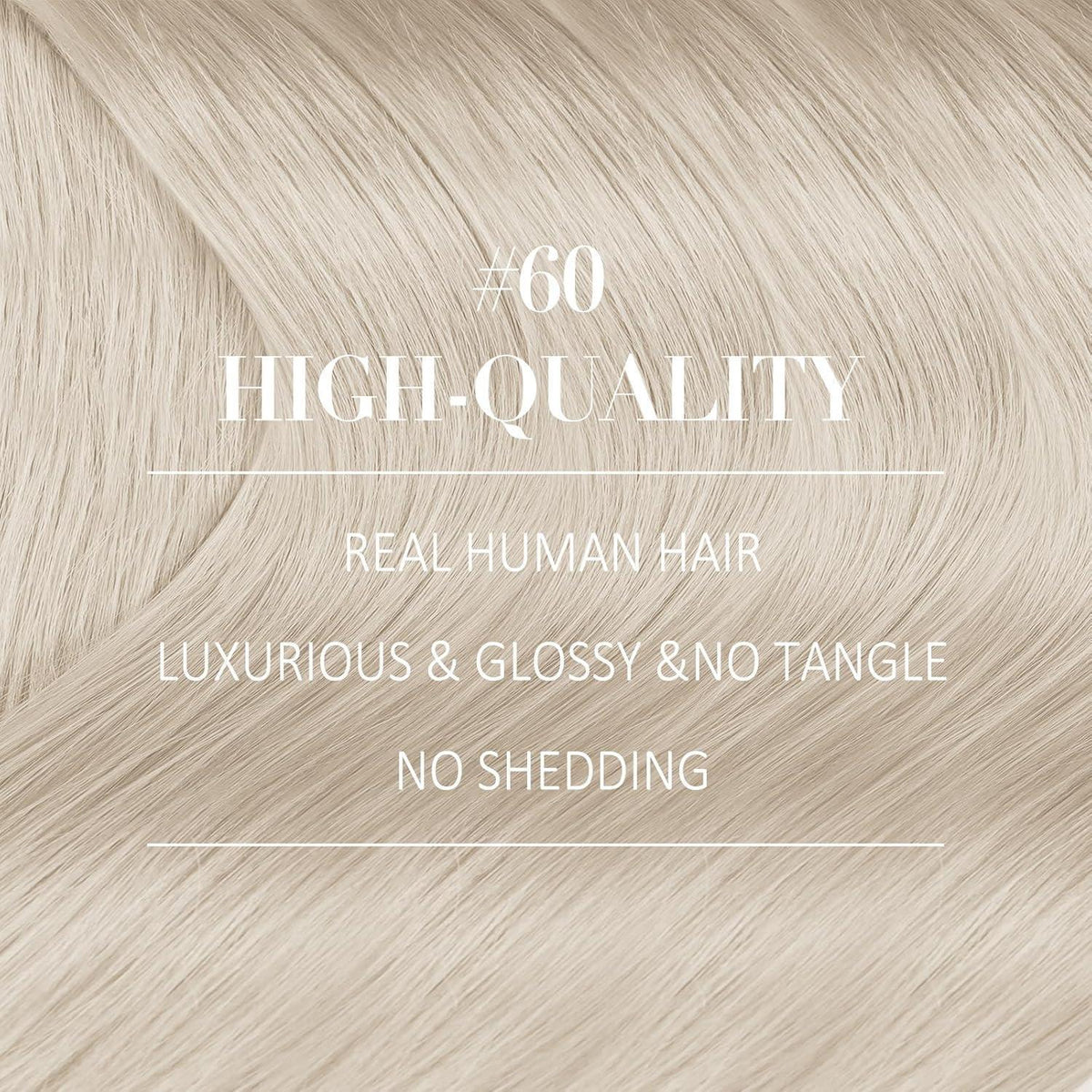 Echthaar Nano Ring Extensions Blond 60 cm – Platinblond