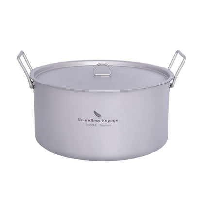 Titan Campingtopf 5L mit Deckel & Klappgriff