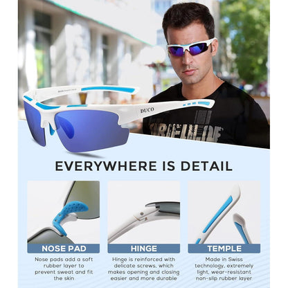 Polarisierte Sport Sonnenbrille Herren TR90 Rahmen für