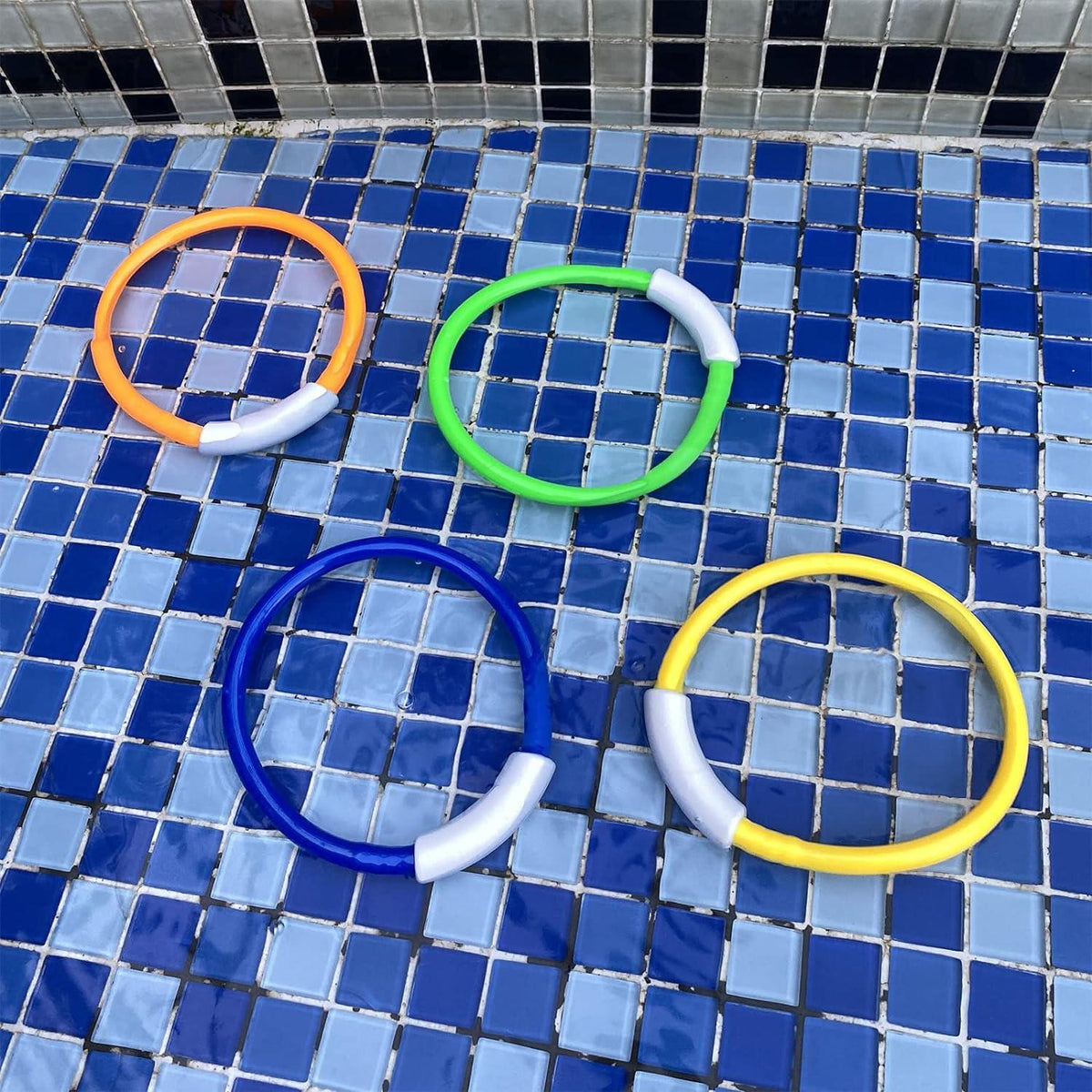 Tauchspielzeug für Kinder - 4 Tauchringe Schwimmspielzeug