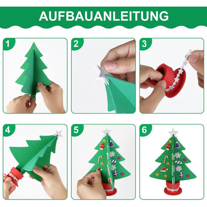 Gallop Chic Weihnachtsbaum Bastelset für Kinder, 6 Stück