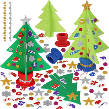 Weihnachtsbaum Bastelset 6 Stück Moosgummi Winter Deko Kit
