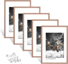 Goldene Fotorahmen Set DIN A4 Plexi-Glas Nahtloser Haken