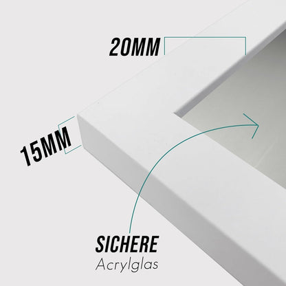 Bilderrahmen A4 Weiss Holz Fotorahmen 21x30cm MDF DIN A4 3er