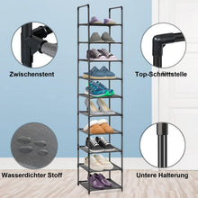 Wylnsie Vertikales Schuhregal stapelbarer Vliesstoff Metall