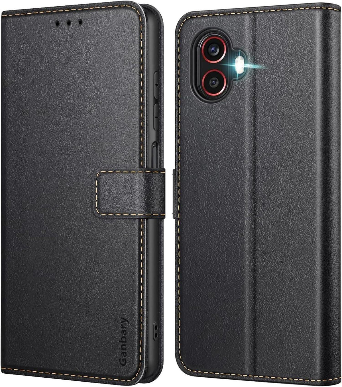 Schwarze Handyhülle für Samsung Galaxy Xcover6 Pro - Premium Leder