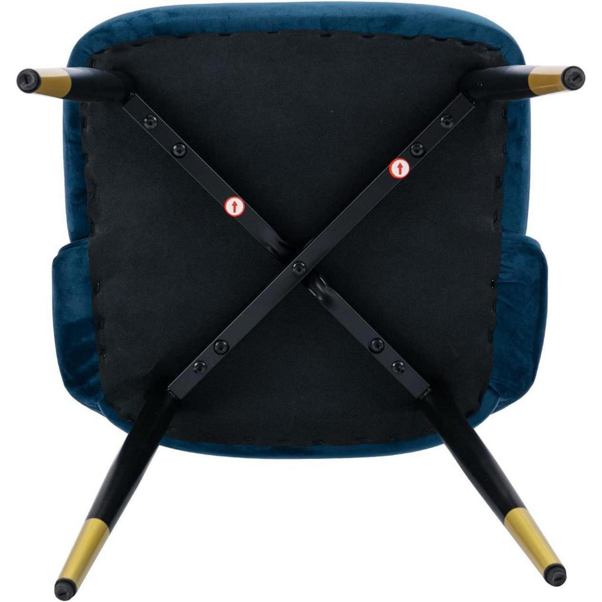 Samt Esszimmerstühle 4er Set – Modern & Komfortabel (Blau)