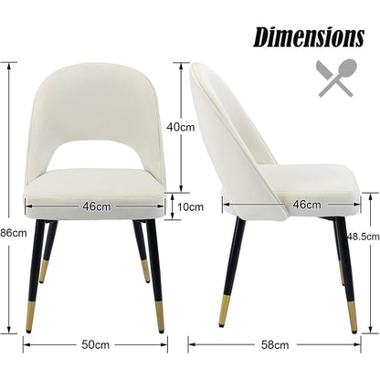 Samt Esszimmerstühle 2er Set – Modern & Komfortabel