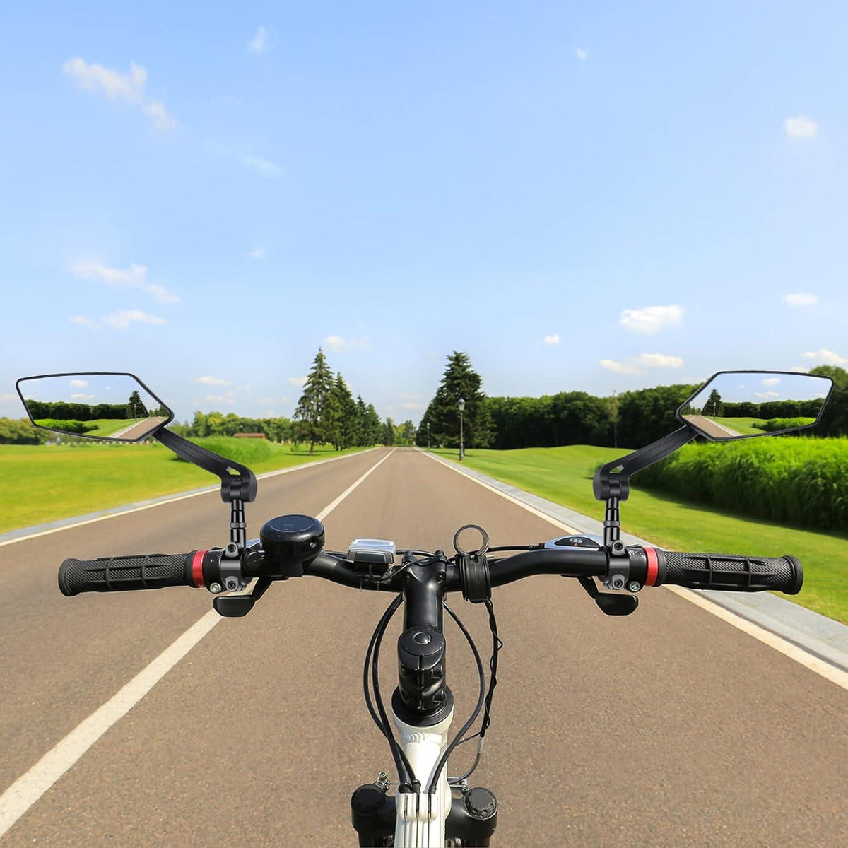 Fahrradspiegel 360 Grad Rückspiegel 22-25mm für Lenker Mountainbike Rennräder