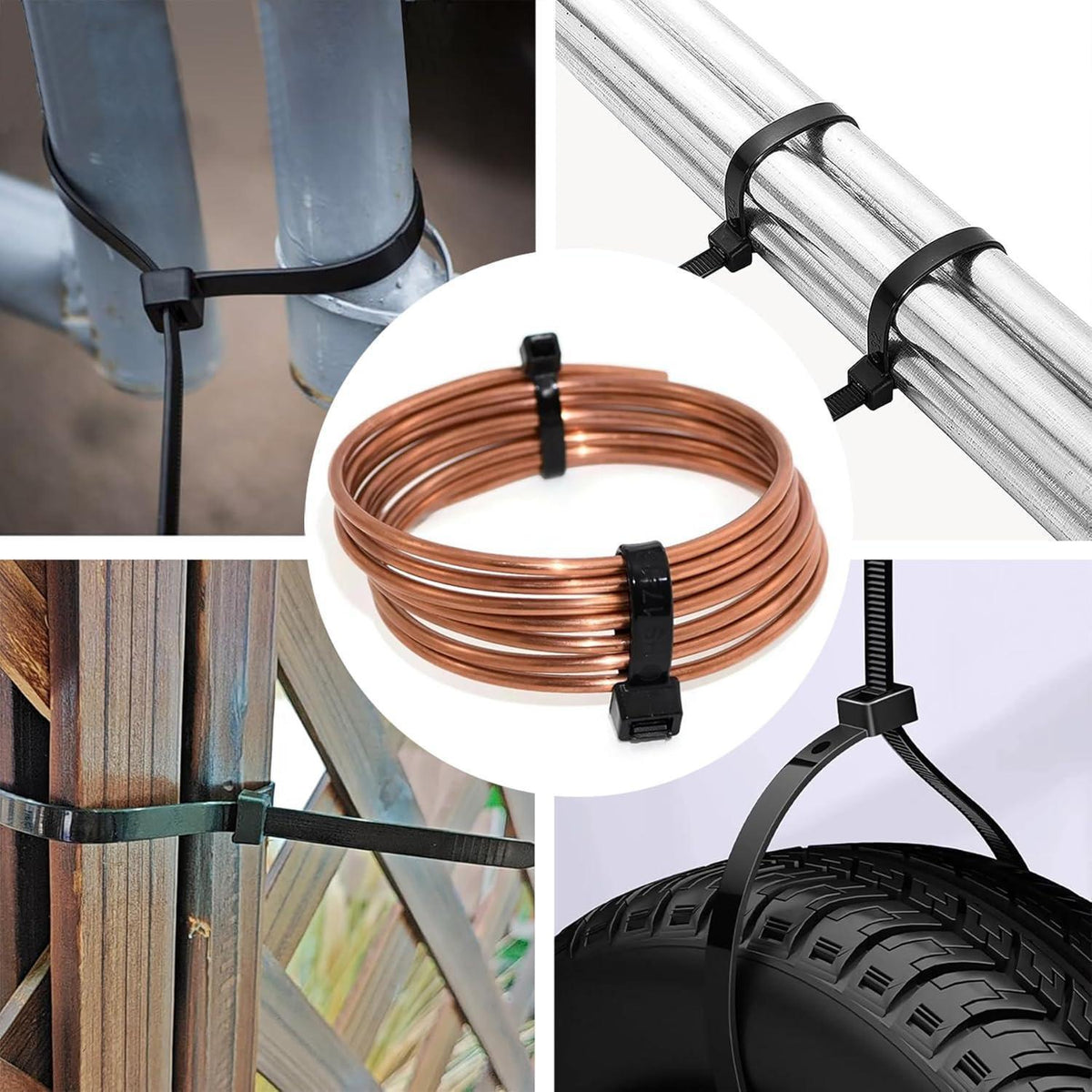Starke Kabelbinder 500mm – 40 Stück, UV-Beständig & 110kg