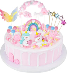 Einhorn Tortendeko Regenbogen Kuchendeko 20-teilig