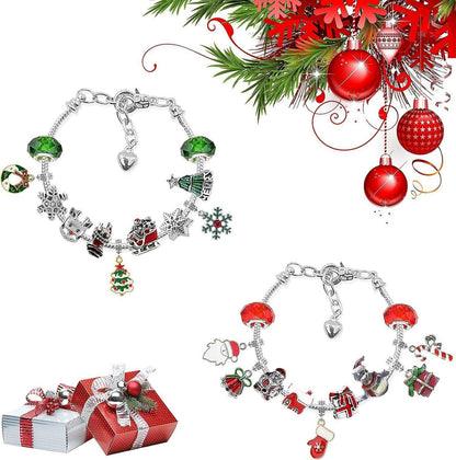 Adventskalender für Mädchen mit 22 Charms und 2 Armbänder