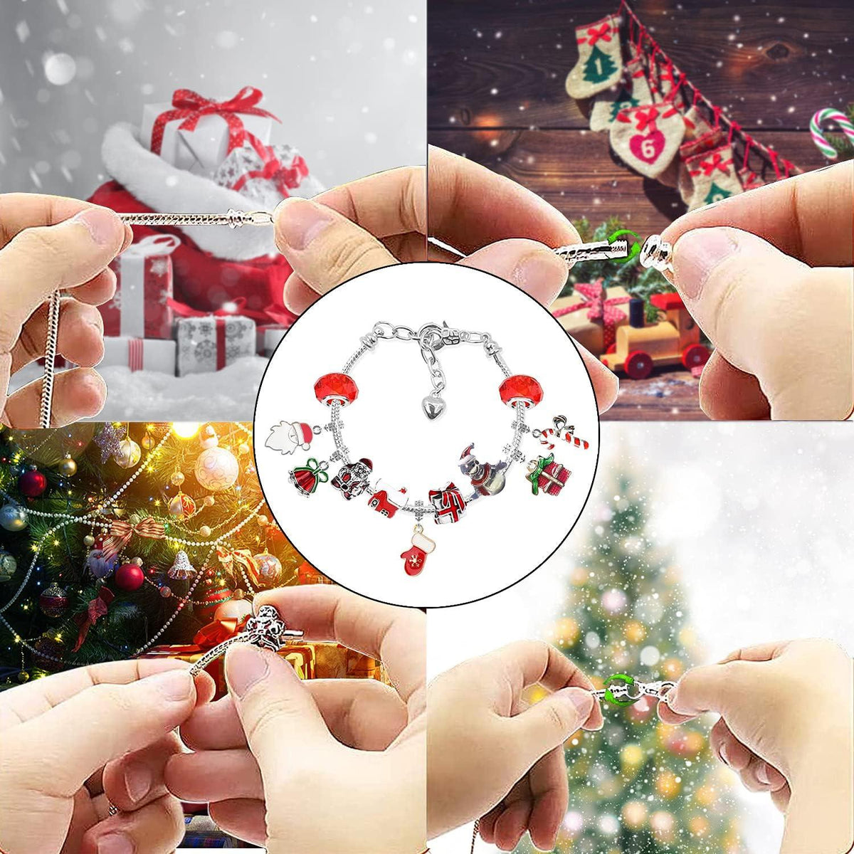 Adventskalender 2024 Mädchen Teenager Schmuck Charms Armbänder