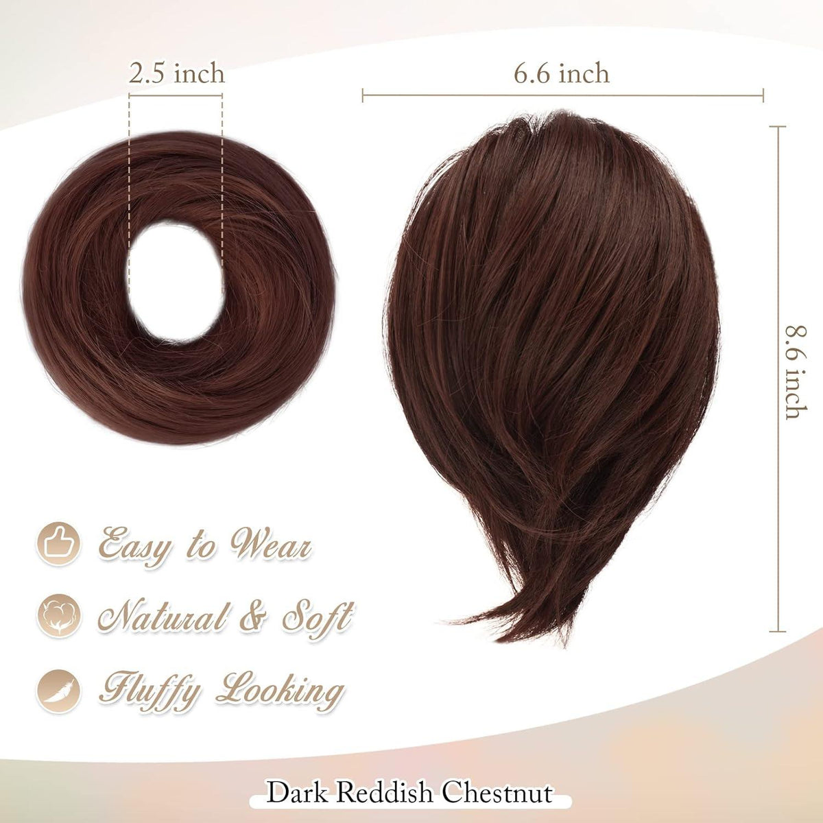 Haarteil Pferdeschwanz-Verlängerung Synthetik Dark Auburn