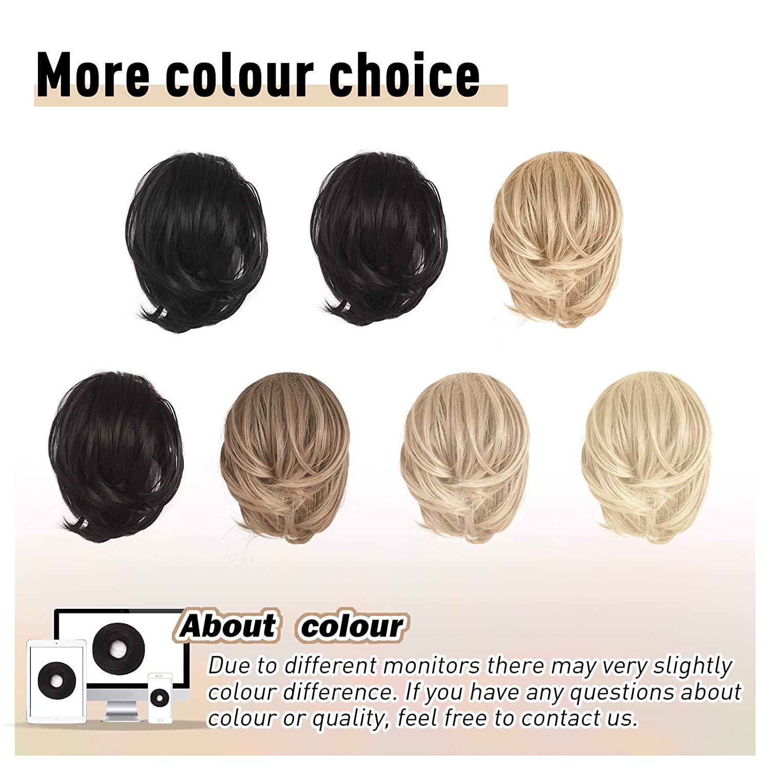 Haarteil Pferdeschwanz-Verlängerung Haarknoten Extensions Platinblond