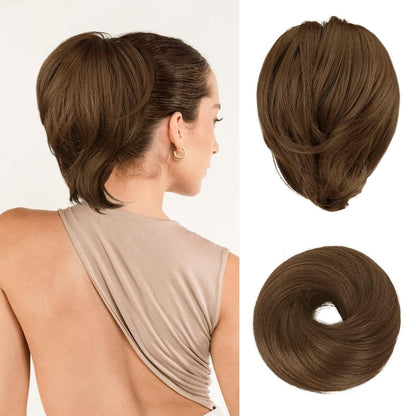 Haarteil Hair Extensions, Gerades synthetisches Haarteil 20cm, Helles