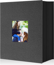 Fotoalbum 10x15 Schwarz Leinen XXL Einsteckalbum 1000 Fotos