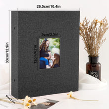 Großes Schwarz Fotoalbum 10x15cm Leinen Einsteckalbum 250
