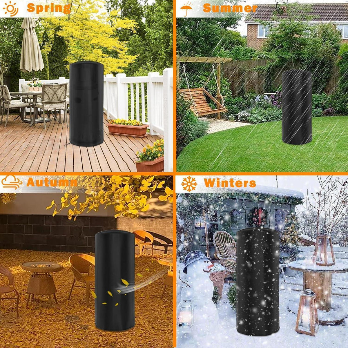 Terrassenheizer Abdeckung 50x50x120cm – Schutzhülle für Heizstrahler