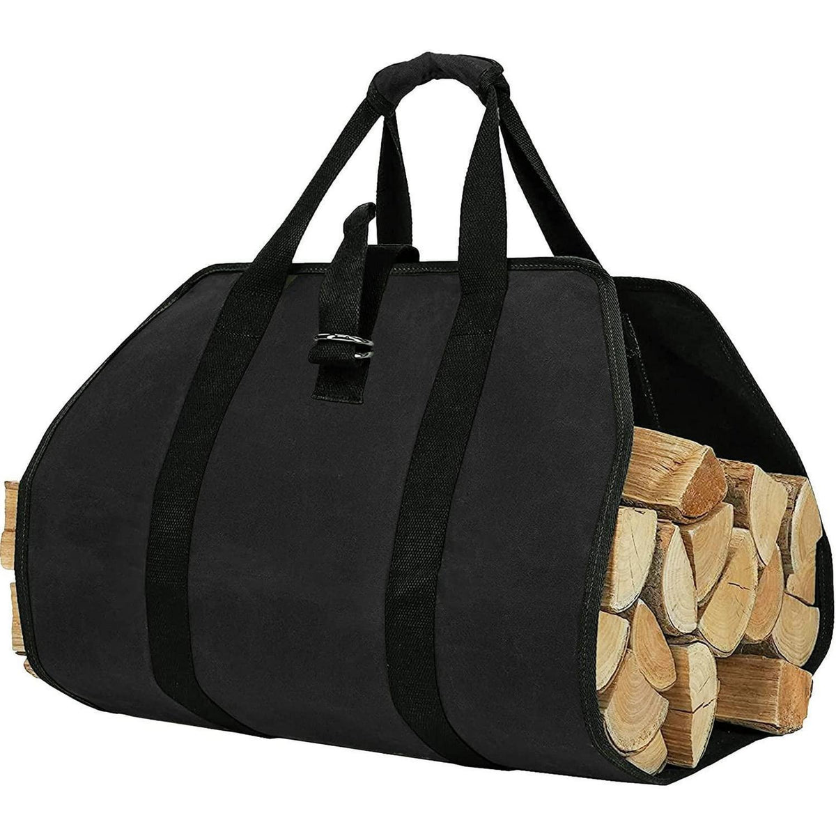 Kaminholztasche aus Segeltuch – Robuste Brennholztasche