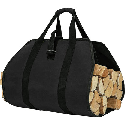 Kaminholztasche aus Segeltuch – Robuste Brennholztasche