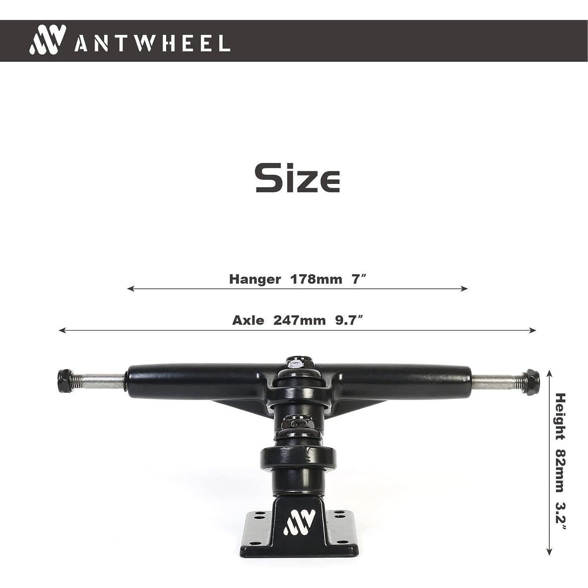 Sidewinder II Skateboard Achsen - Set (2x) - Schwarz
