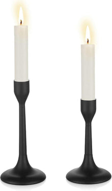 2er Set Moderne Schwarze Metall Kerzenständer für Kerzenhalter